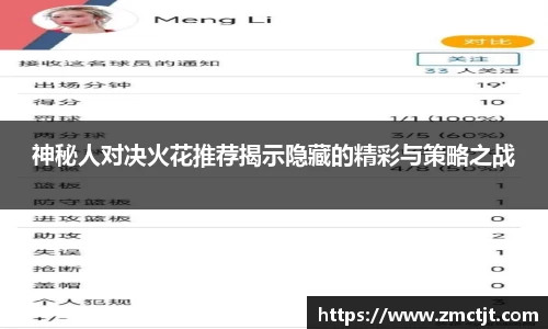 神秘人对决火花推荐揭示隐藏的精彩与策略之战